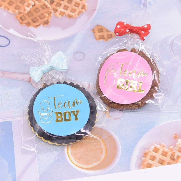 20 PCS Team Boy Team Girl Stickers Boy or Girl Vote Sticker for Gender Reveal Party