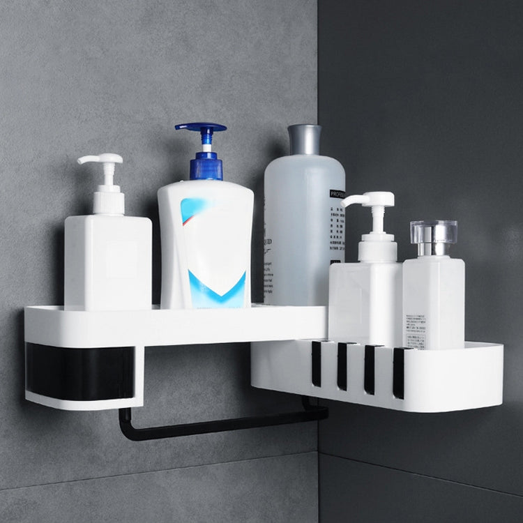 2 PCS Bathroom Accessories Shower Shelf Seamless Rotating Tripod Seamlessly Fixtures Storage Rack Kitchen Tripod