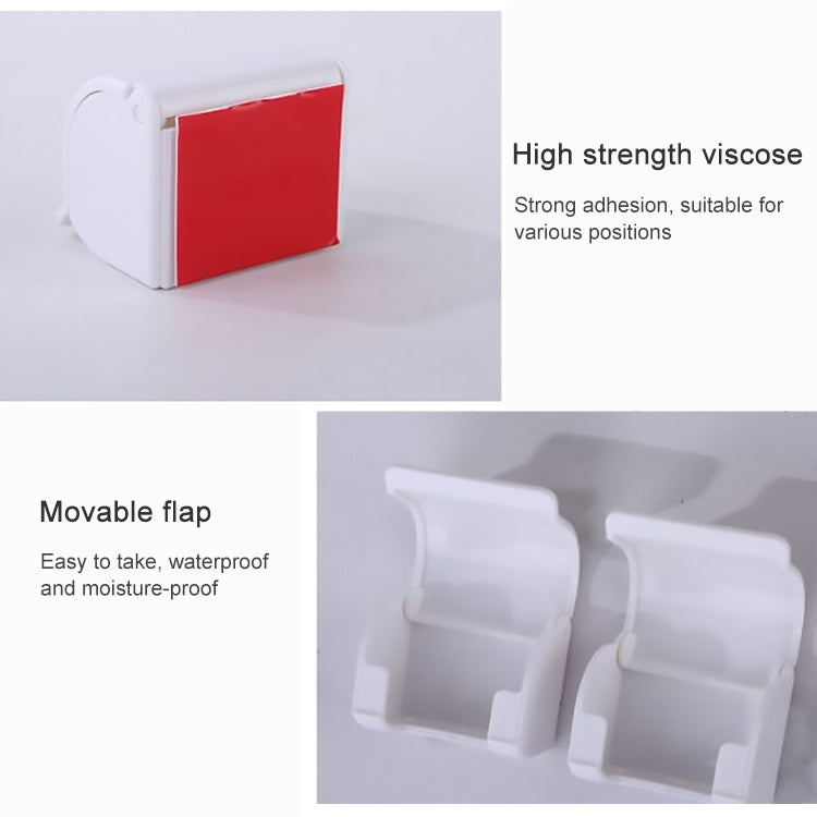 2 PCS Wall-mounted Shaver Shelf Plastic Razor Rack Sucked