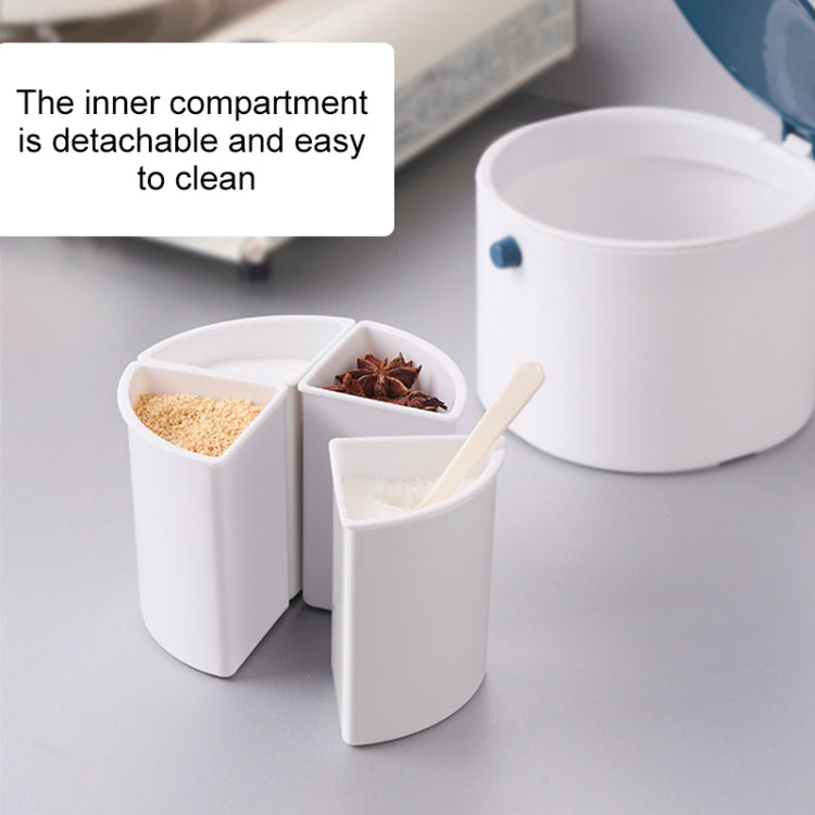 Integrated Multi-Compartment Push-Type Plastic Seasoning Bottle With Lid Kitchen Seasoning Box Combination Set