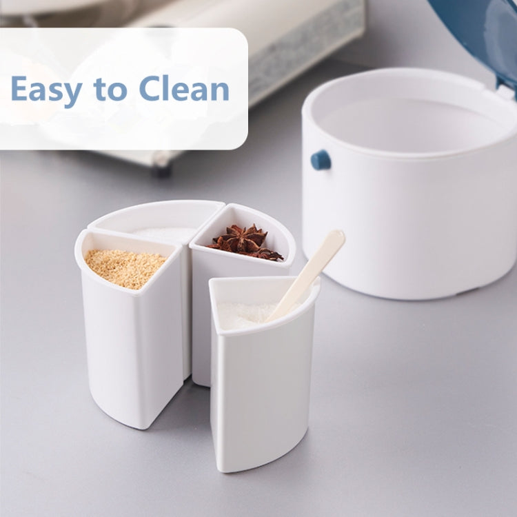 Integrated Multi-Compartment Push-Type Plastic Seasoning Bottle With Lid Kitchen Seasoning Box Combination Set
