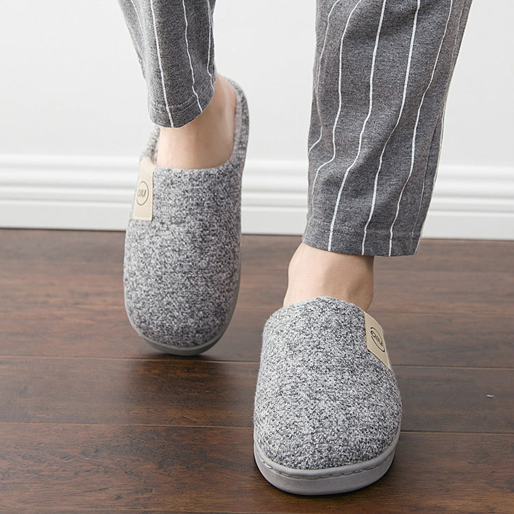 Women Winter Solid Color Warm Fur Slippers Slippers House Shoes Flat Heel, Size:38-39