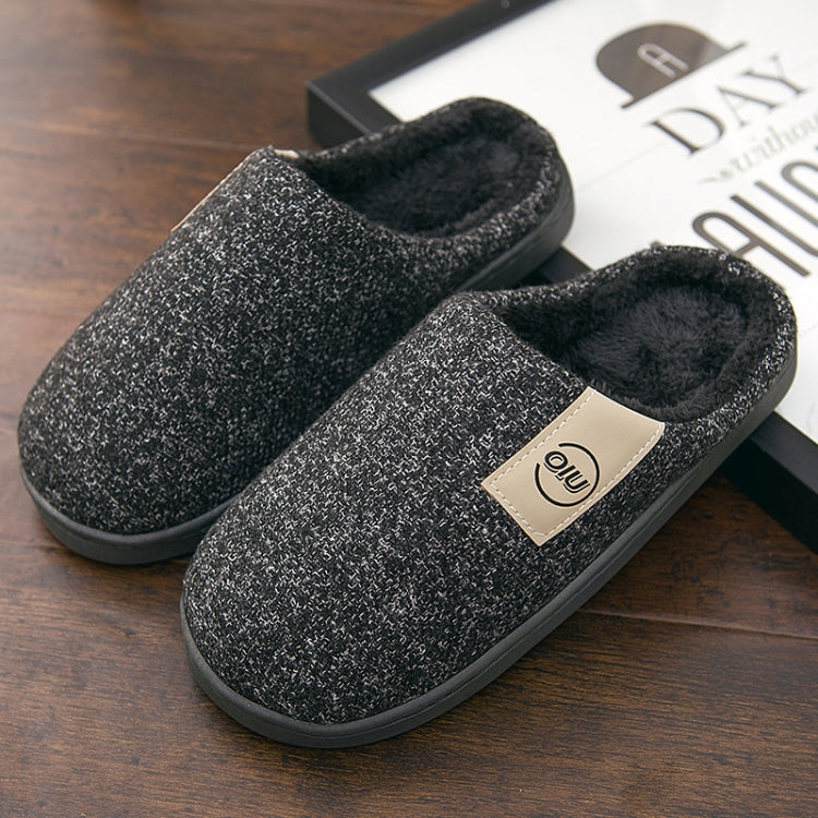 Women Winter Solid Color Warm Fur Slippers Slippers House Shoes Flat Heel, Size:38-39