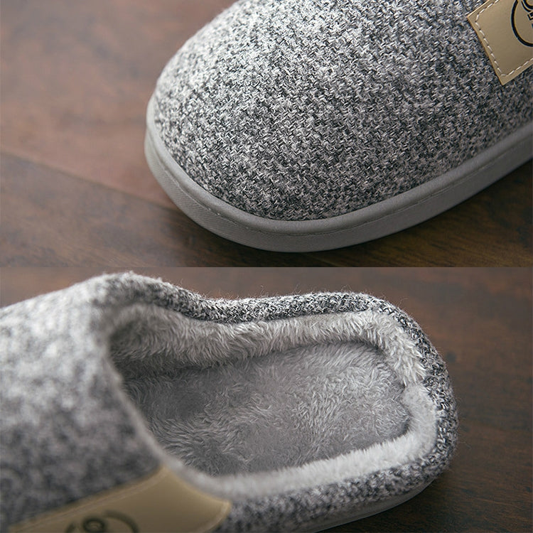 Women Winter Solid Color Warm Fur Slippers Slippers House Shoes Flat Heel, Size:42-43