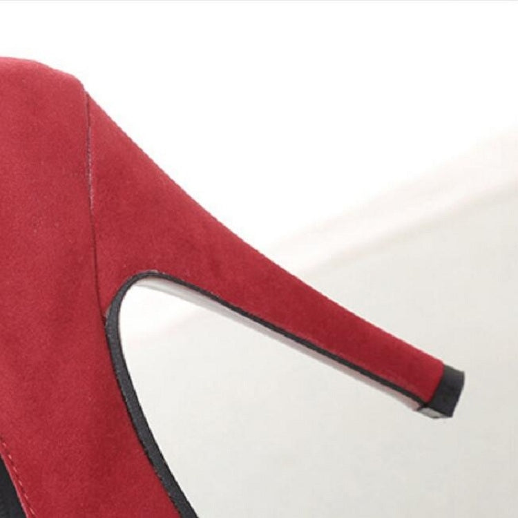 Women Shoes Round Toe Stiletto High Heels, Size:40