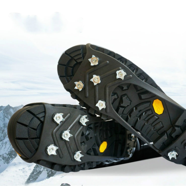 8 Teeth Ice Claw Outdoor Non-slip Shoes Covers for Ice Snow Ground, Size:Mï¼ˆ35-39ï¼‰(Black)