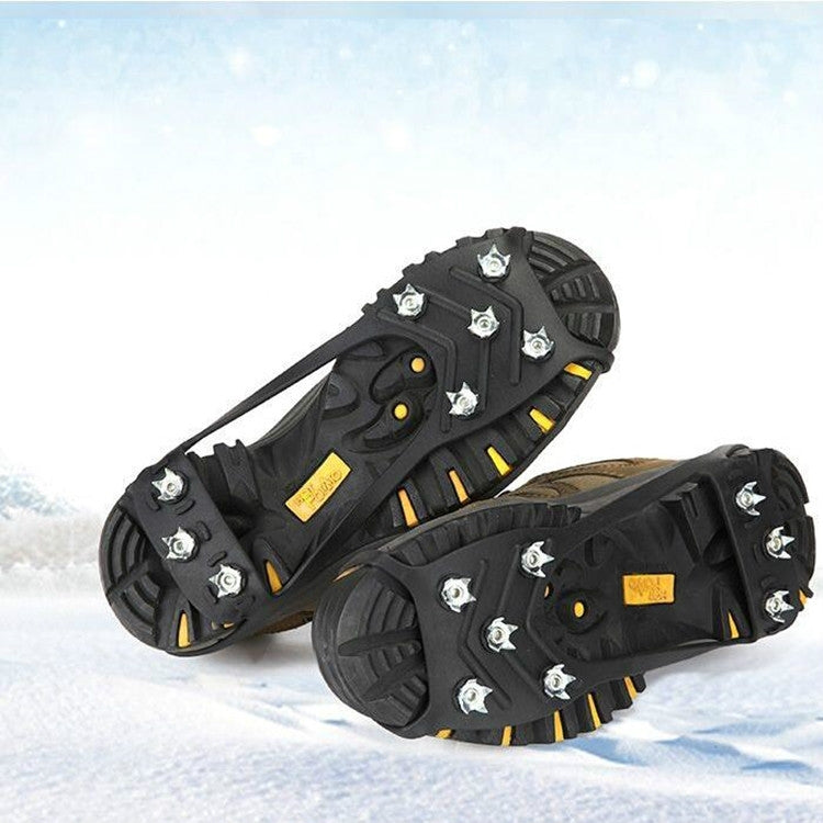 8 Teeth Ice Claw Outdoor Non-slip Shoes Covers for Ice Snow Ground, Size:Lï¼ˆ40-44ï¼‰(Black)