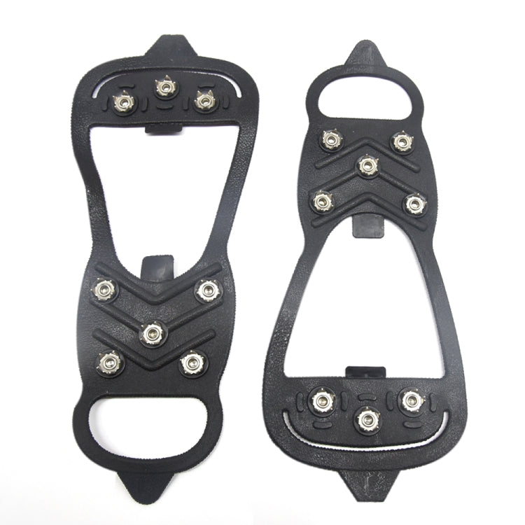 8 Teeth Ice Claw Outdoor Non-slip Shoes Covers for Ice Snow Ground, Size:Lï¼ˆ40-44ï¼‰(Black)