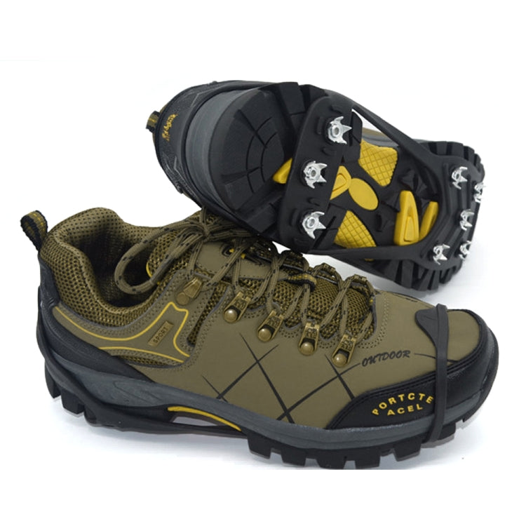 8 Teeth Ice Claw Outdoor Non-slip Shoes Covers for Ice Snow Ground, Size:Lï¼ˆ40-44ï¼‰(Black)