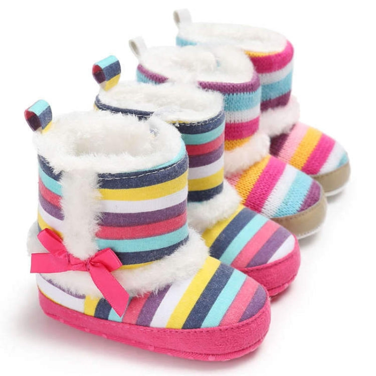 Baby Shoes Hight Heel Warm Fluff Winter Velvet Indoor Cotton Anti-slip Soft Boots, Size:11CM
