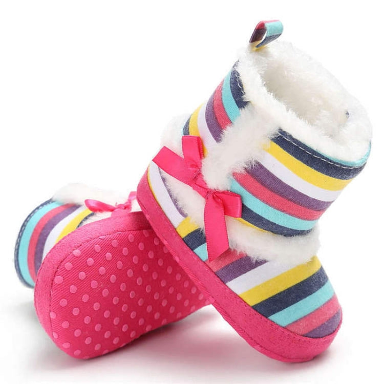 Baby Shoes Hight Heel Warm Fluff Winter Velvet Indoor Cotton Anti-slip Soft Boots, Size:11CM