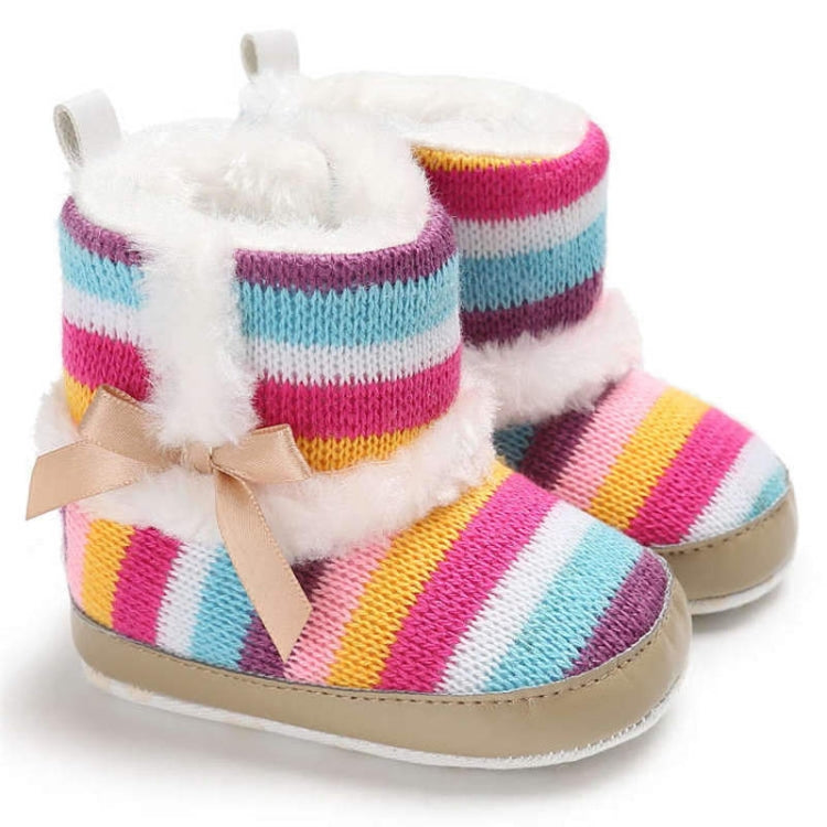 Baby Shoes Hight Heel Warm Fluff Winter Velvet Indoor Cotton Anti-slip Soft Boots, Size:11CM