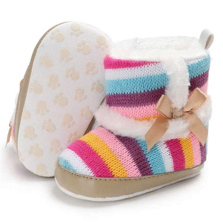 Baby Shoes Hight Heel Warm Fluff Winter Velvet Indoor Cotton Anti-slip Soft Boots, Size:12CM