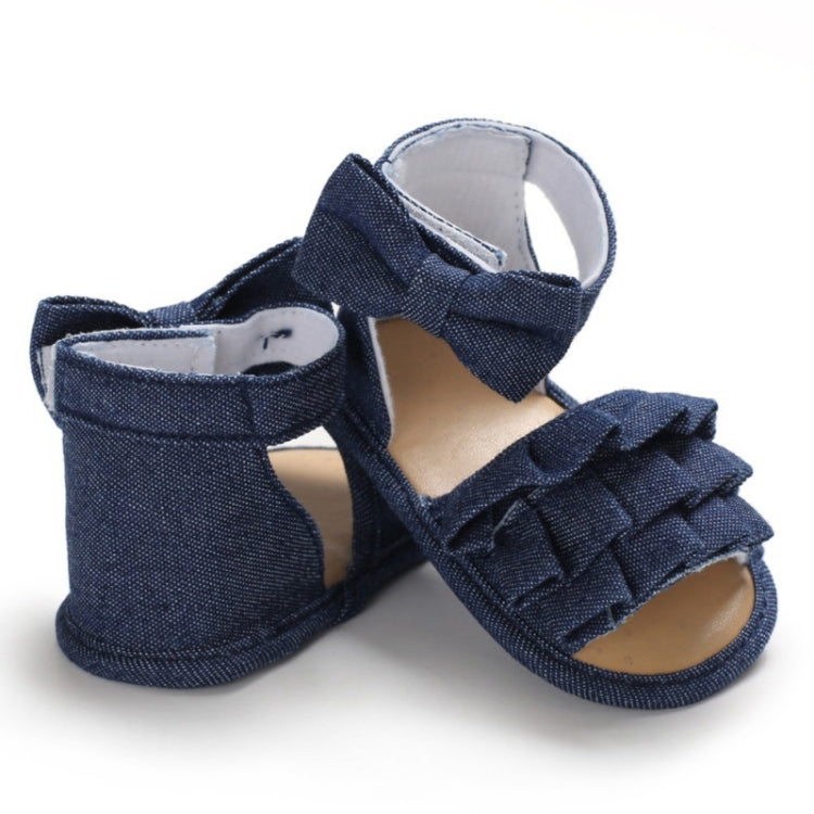 Summer Baby Girl Shoes Cute Crib Breathable Anti-Slip Bowknot Sandals Toddler Soft Soled Shoes, Size:11cm