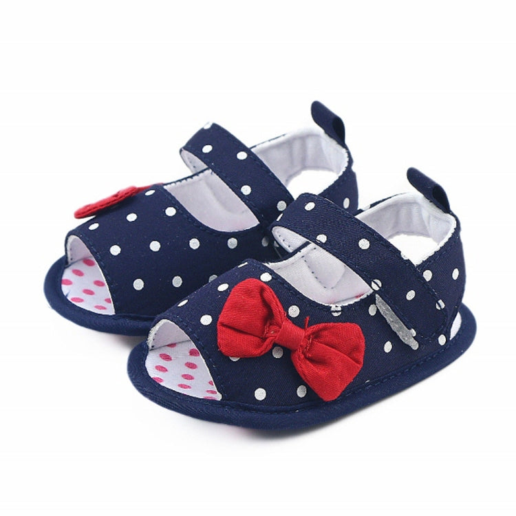 Newborn Baby Boys Girls Soft Sole Anti-slip Sneakers Shoes, Size:11(Dark Blue)