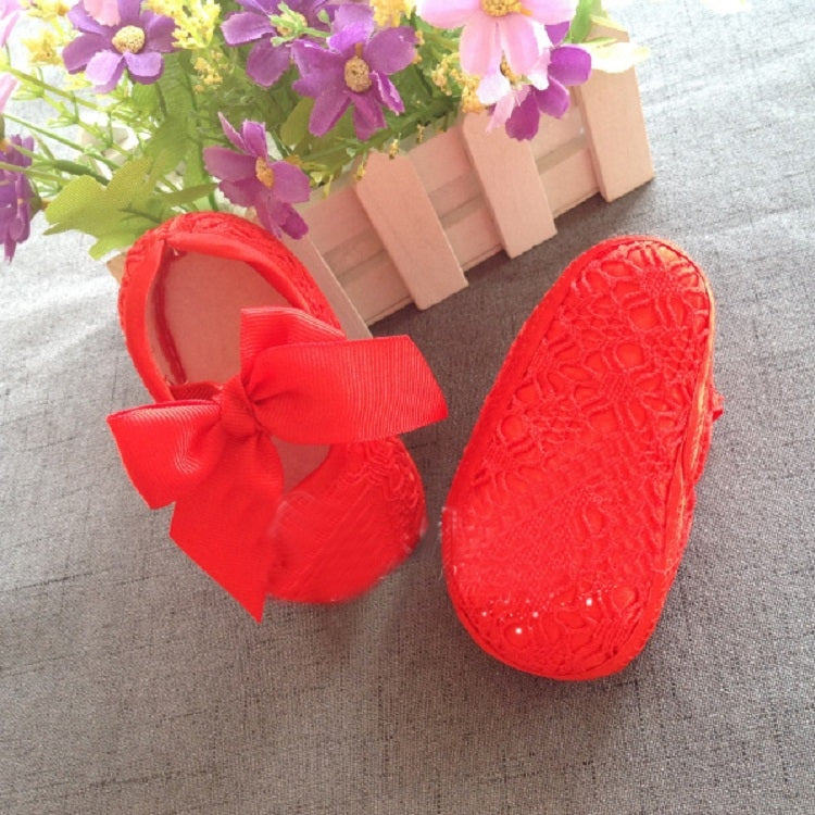 Baby Shoes Newborn Baby Girls Princess Baby Girls Shoes Bowknot Crib Non-slip Footwear Shoe, Size:11