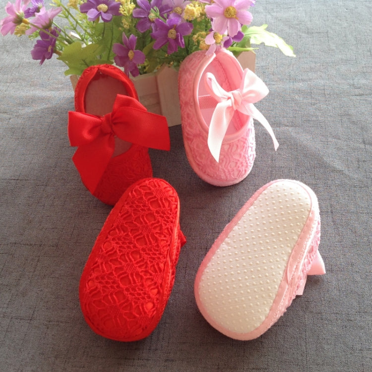 Baby Shoes Newborn Baby Girls Princess Baby Girls Shoes Bowknot Crib Non-slip Footwear Shoe, Size:11