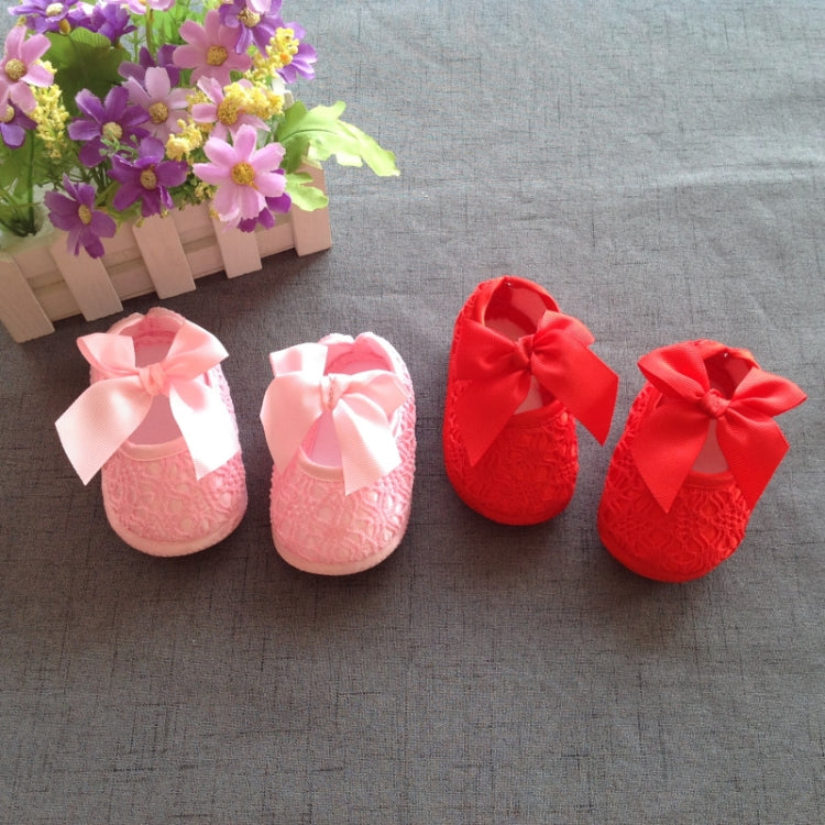 Baby Shoes Newborn Baby Girls Princess Baby Girls Shoes Bowknot Crib Non-slip Footwear Shoe, Size:11