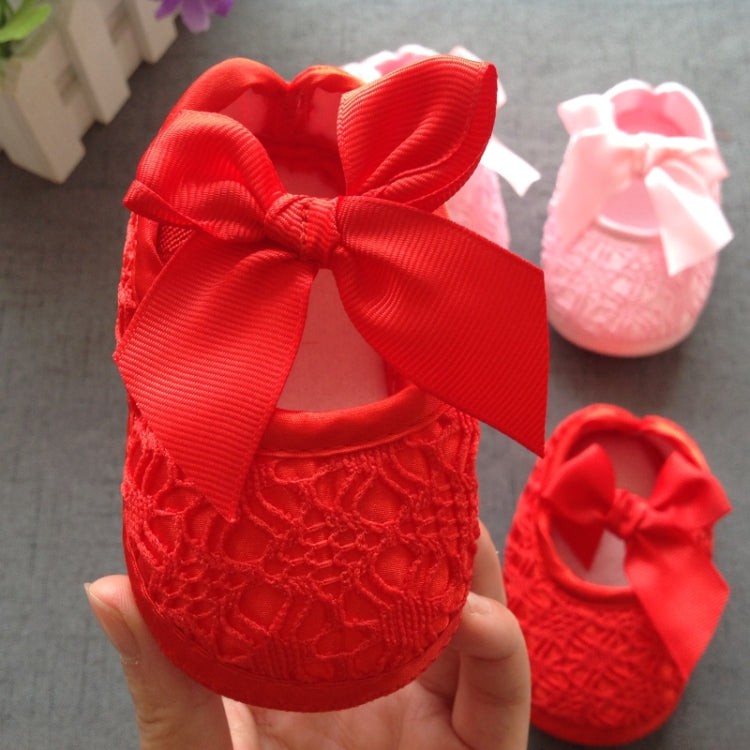 Baby Shoes Newborn Baby Girls Princess Baby Girls Shoes Bowknot Crib Non-slip Footwear Shoe, Size:12