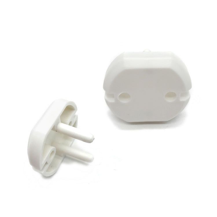 10 PCS European Standard 2-hole Baby Anti-shock Children Round Hole Socket Power Protection Cover(White)