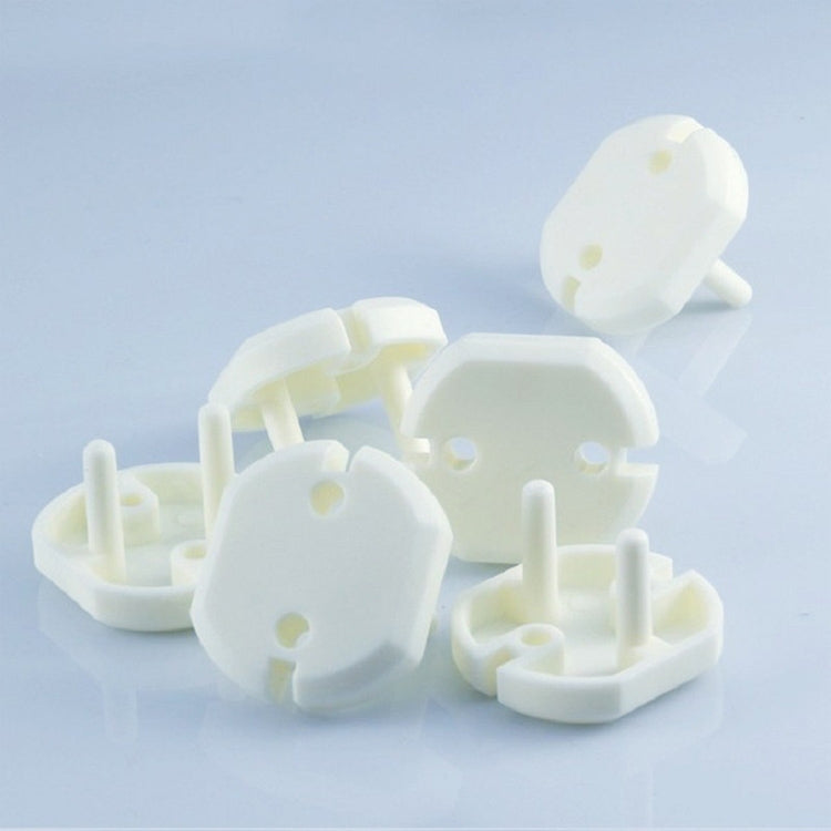 10 PCS European Standard 2-hole Baby Anti-shock Children Round Hole Socket Power Protection Cover(White)