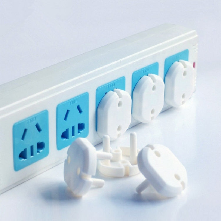 10 PCS European Standard 2-hole Baby Anti-shock Children Round Hole Socket Power Protection Cover(White)