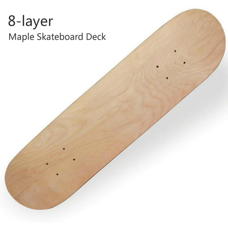 Four-wheeled Skateboard 8-layer Maple Double Raised Skateboard Surface Roughcast Board, Size:31 x 8 inch(As Shown)