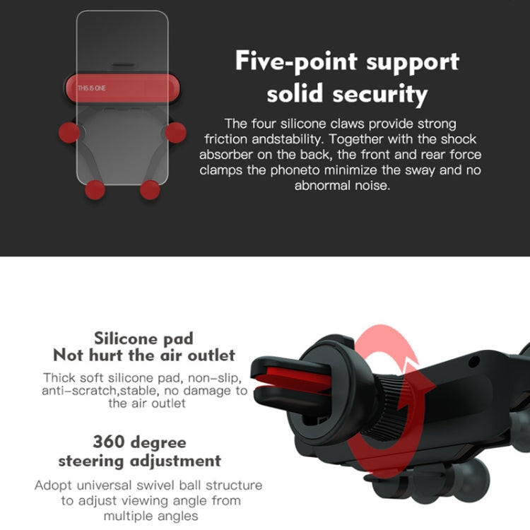 Car Air Conditioning Air Outlet Mobile Phone Holder(Silver Ordinary)