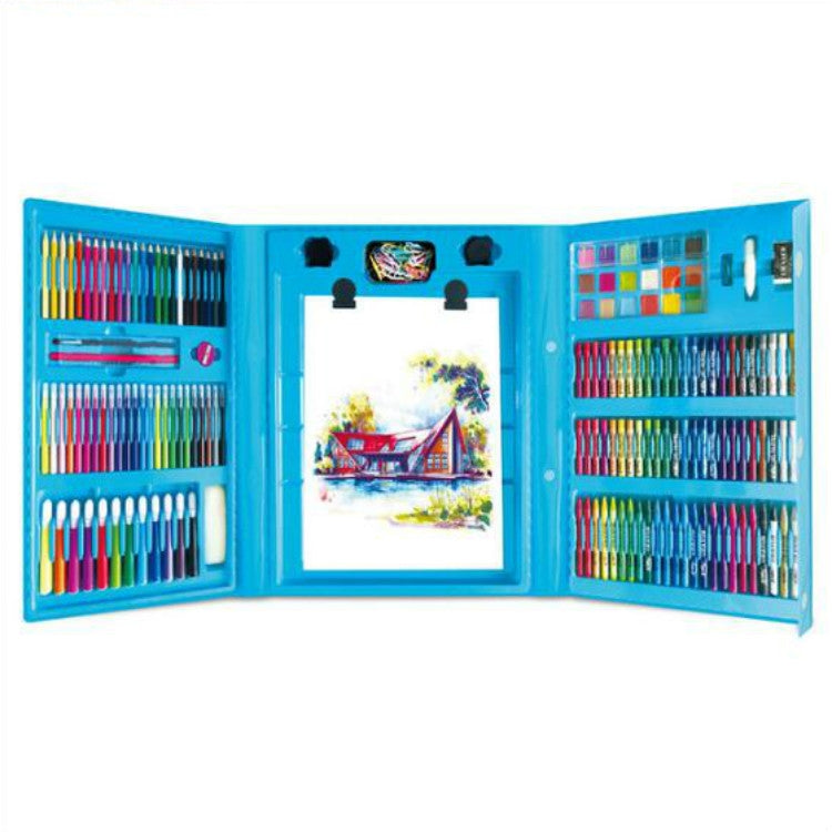 208 in 1 Child Student Artist Painting Crayon Color Pencil Watercolor Brush Art Brush Set