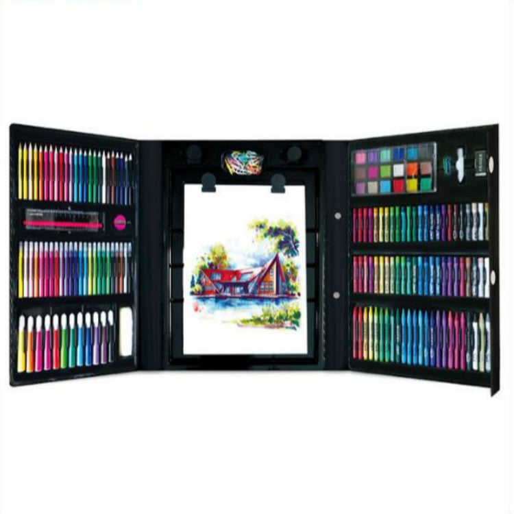 208 in 1 Child Student Artist Painting Crayon Color Pencil Watercolor Brush Art Brush Set