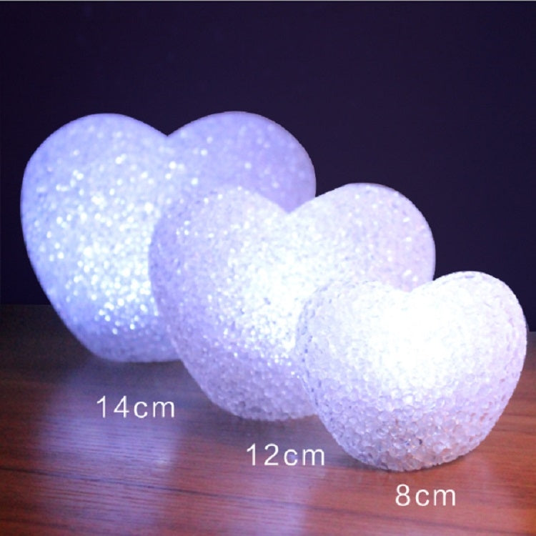 14cm White Heart  Indoor Decorative LED Night Light Romantic 3D Love Heart Valentine Day Wedding Party Decoration
