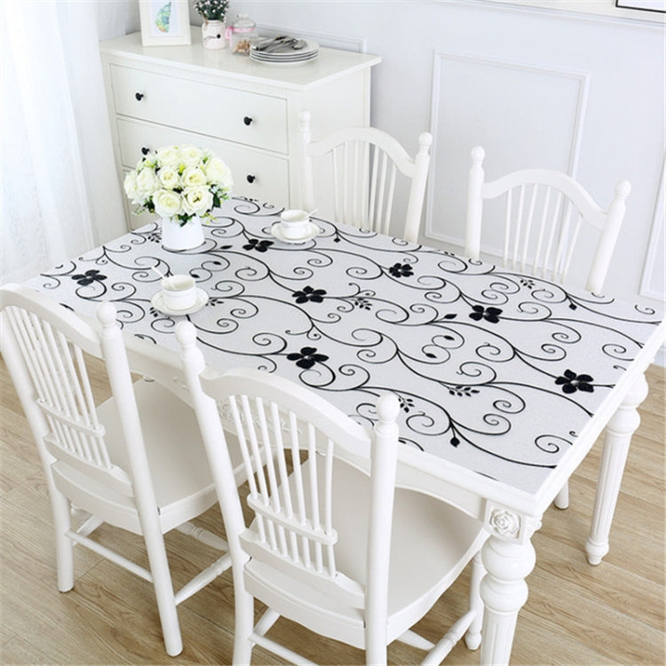 1mm Thickness Waterproof Oilproof PVC Placemat Soft Glass Tablecloth Tea Table Mat, Size:60x60cm