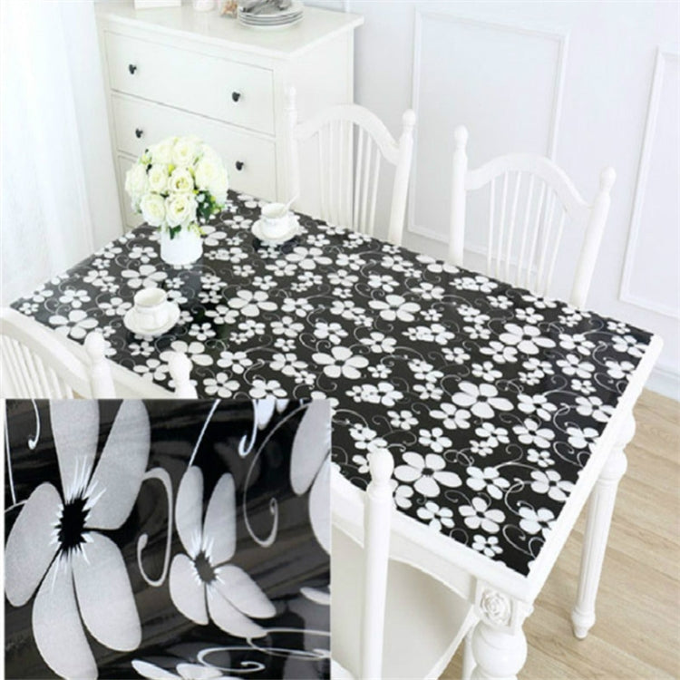 1mm Thickness Waterproof Oilproof PVC Placemat Soft Glass Tablecloth Tea Table Mat, Size:60x60cm