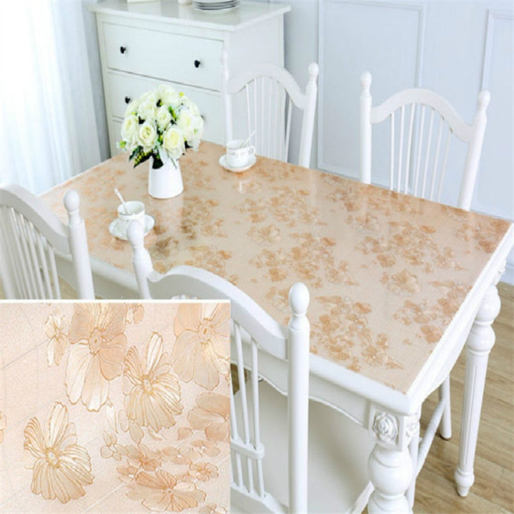 1mm Thickness Waterproof Oilproof PVC Placemat Soft Glass Tablecloth Tea Table Mat, Size:60x60cm