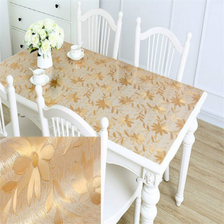 1mm Thickness Waterproof Oilproof PVC Placemat Soft Glass Tablecloth Tea Table Mat, Size:60x60cm