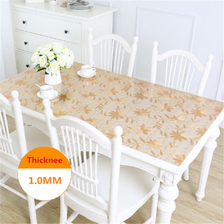 1mm Thickness Waterproof Oilproof PVC Placemat Soft Glass Tablecloth Tea Table Mat, Size:60x60cm