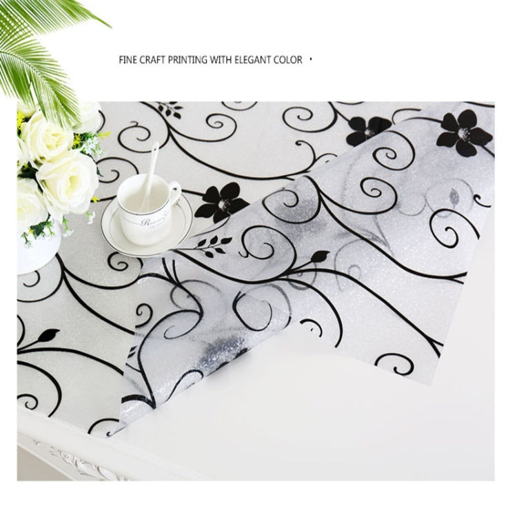 1mm Thickness Waterproof Oilproof PVC Placemat Soft Glass Tablecloth Tea Table Mat, Size:90x90cm