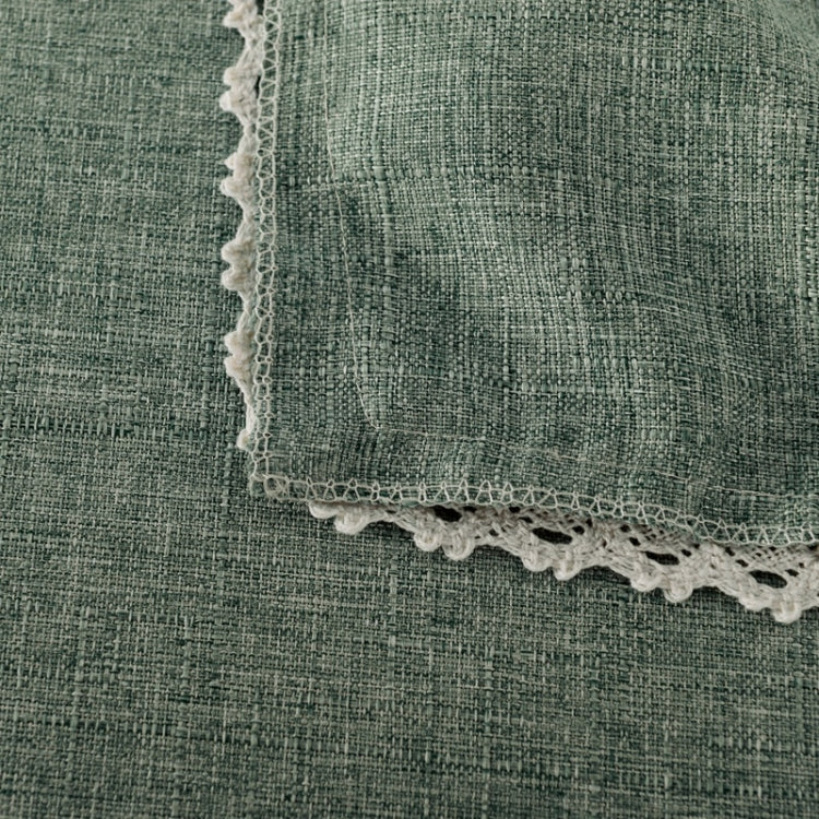 Decorative Tablecloth Imitation Linen Lace Table Cloth Dining Table Cover, Size:130x130cm