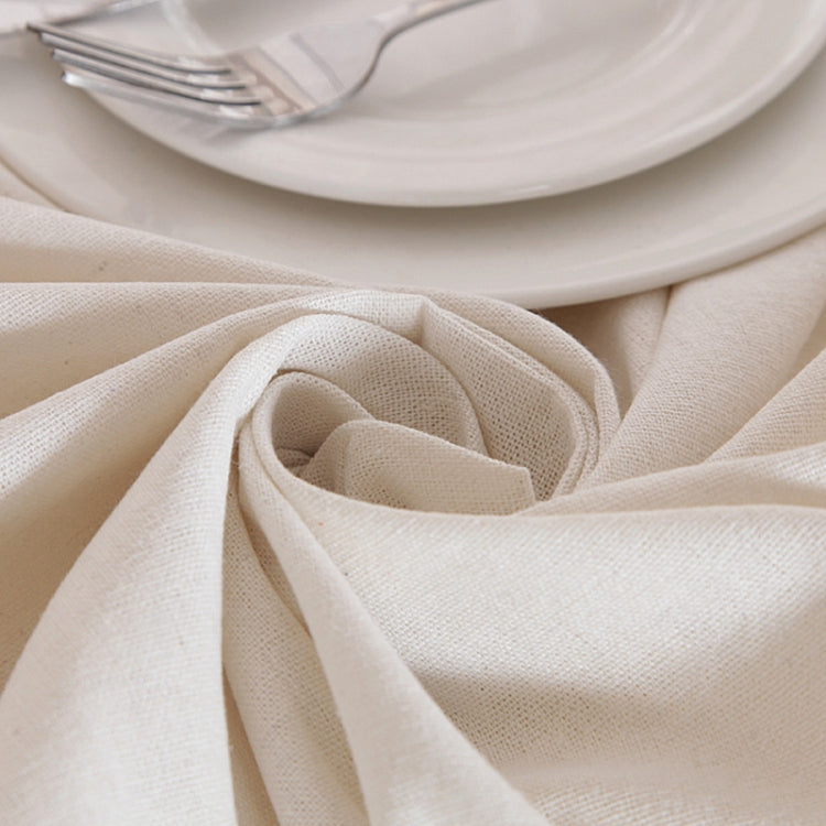 Linen Cotton Thicken Tablecloth Hem Splice Washable Coffee Dinner Table Cloth for Wedding Banquet, Size:90x140cm