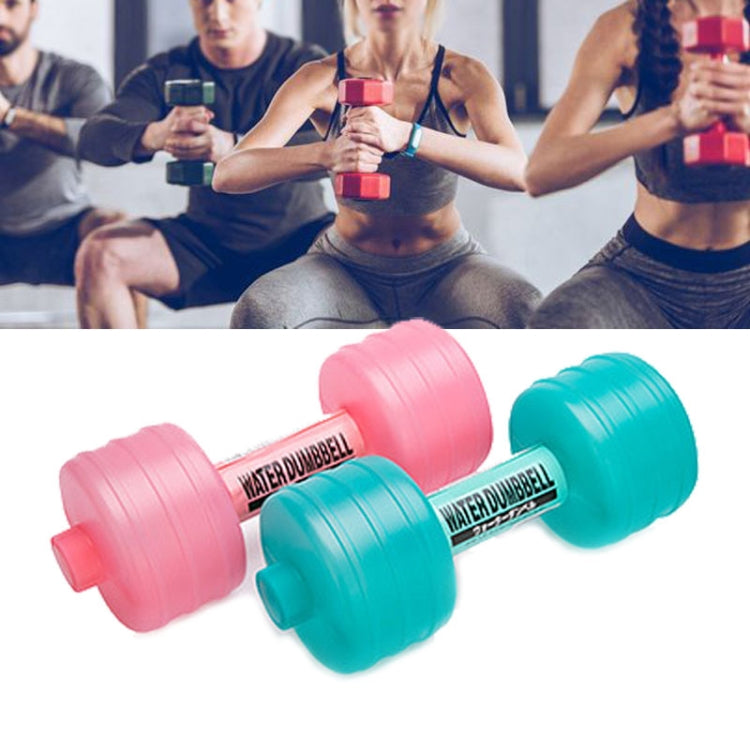 Water Injection Plastic Dumbbell Barbell Fitness Equipment for Ladies(Random Color Delivery)