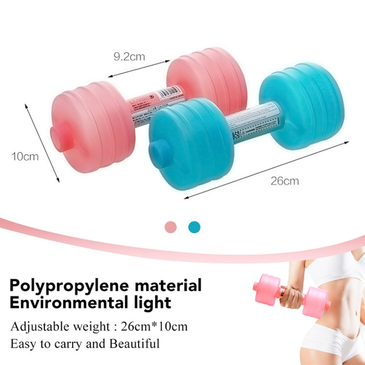 Water Injection Plastic Dumbbell Barbell Fitness Equipment for Ladies(Random Color Delivery)