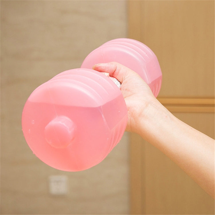 Water Injection Plastic Dumbbell Barbell Fitness Equipment for Ladies(Random Color Delivery)