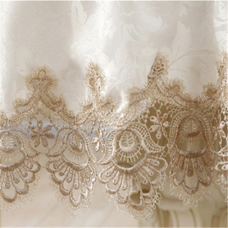 Classical Tablecloth Table Decor Jacquard Lace Elegant Table Cloth, Size:180cm Round(Light Brown)