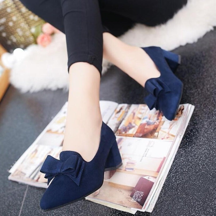 Women Shoes Pointed Bow High Heels, Size:38