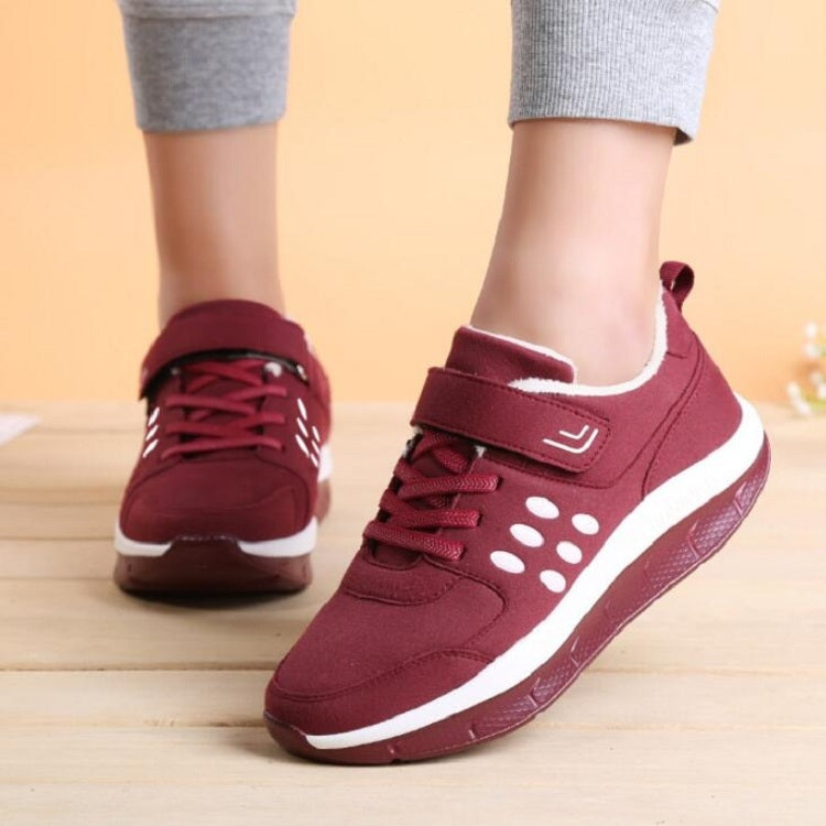 Women Shoes With Cotton Warm Soft Bottom Non-Slip Sneakers, Size:36