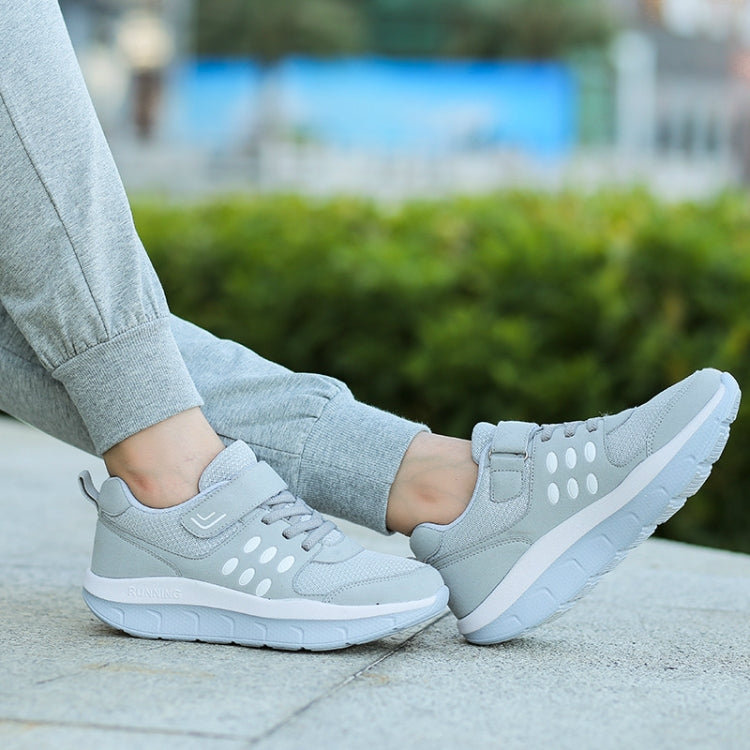 Women Shoes With Cotton Warm Soft Bottom Non-Slip Sneakers, Size:40(Grey)