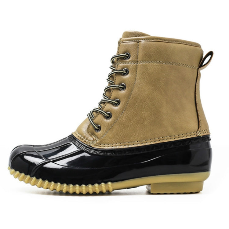Woman Sonwy boots Shoes Waterproof  Boots for all Seasons Brown Color Rubber Bottom Warm boot shoes, Size:41