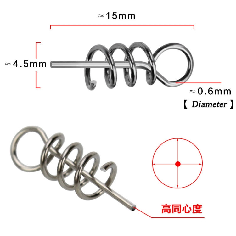 50 PCS Luya Accessories Spring Pin For Lock Pin Soft Bait, Size:1.5CM