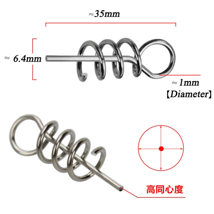 50 PCS Luya Accessories Spring Pin For Lock Pin Soft Bait, Size:3.5CM