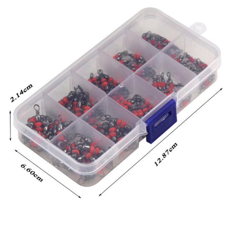 100 PCS Tripod Red Bead Swivel 8-shaped Connector Fishing Accessories